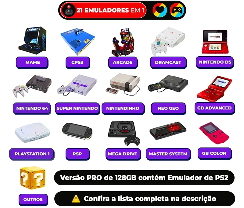 Console R36S™ - 17.500 Jogos de 20+ Consoles (180 dias de Garantia)