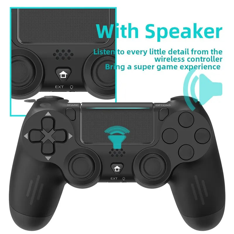 Controle Bluetooth Compatível com PS4/Slim/Pro Wireless Gamepad PC Dual Vibration Joystick IOS/Android