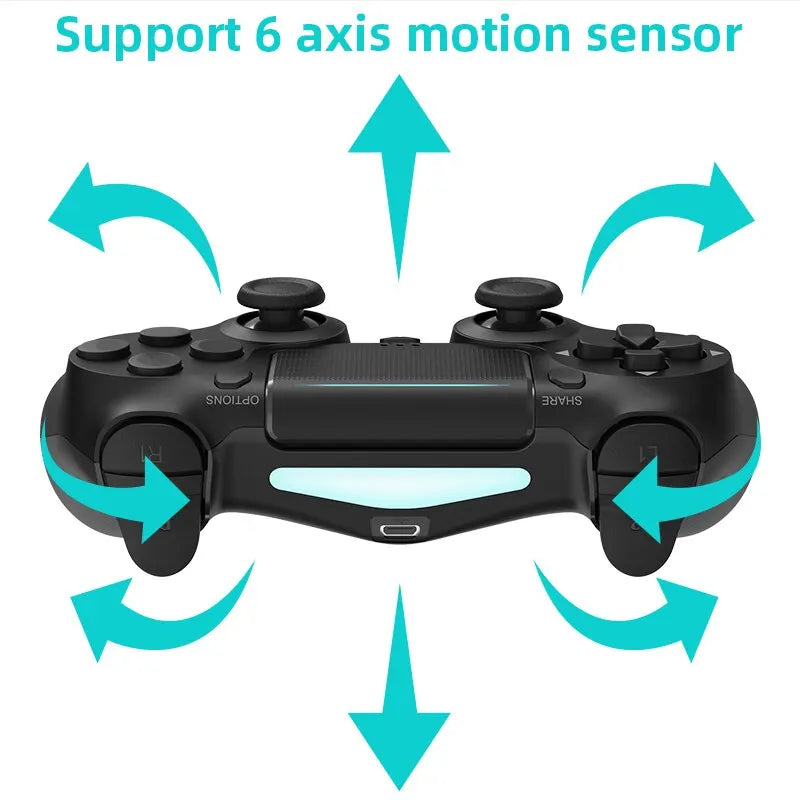 Controle Bluetooth Compatível com PS4/Slim/Pro Wireless Gamepad PC Dual Vibration Joystick IOS/Android